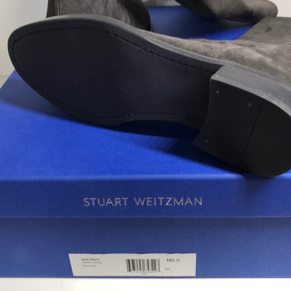 Stuart Weitzman Asphalt Suede “Halfway” Boots 8M - Picture 2 of 4